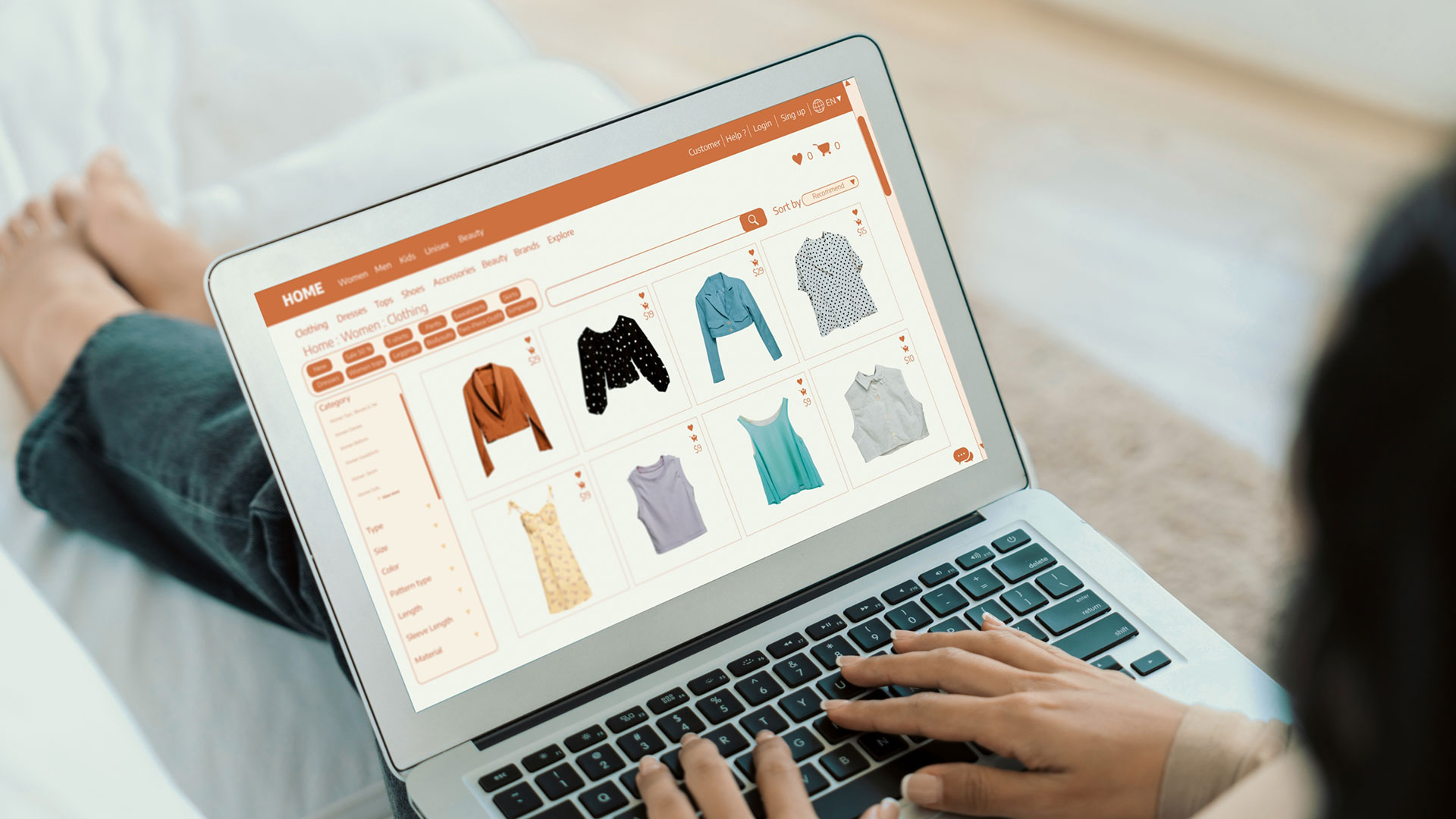 Image representing filter and sort feature on eCommerce platforms in Visible One