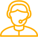 Customer service representative icon in visible one