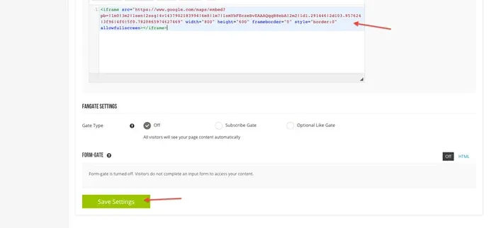 Paste code in the Page Source and save in visible one