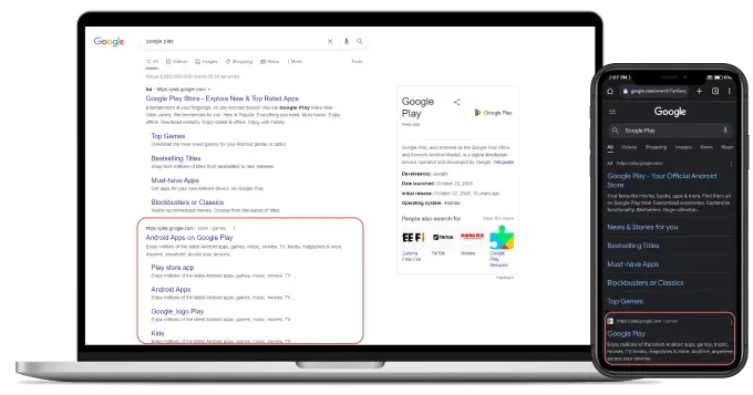 More than Organic Ranking desktop on google SERP